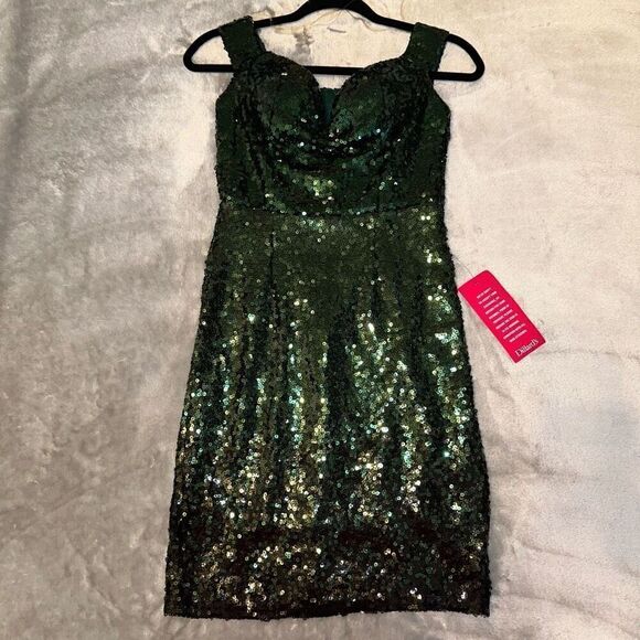 Honey and Rosie Dresses & Skirts - Honey & Rosie Green Sequin Cocktail Dress
